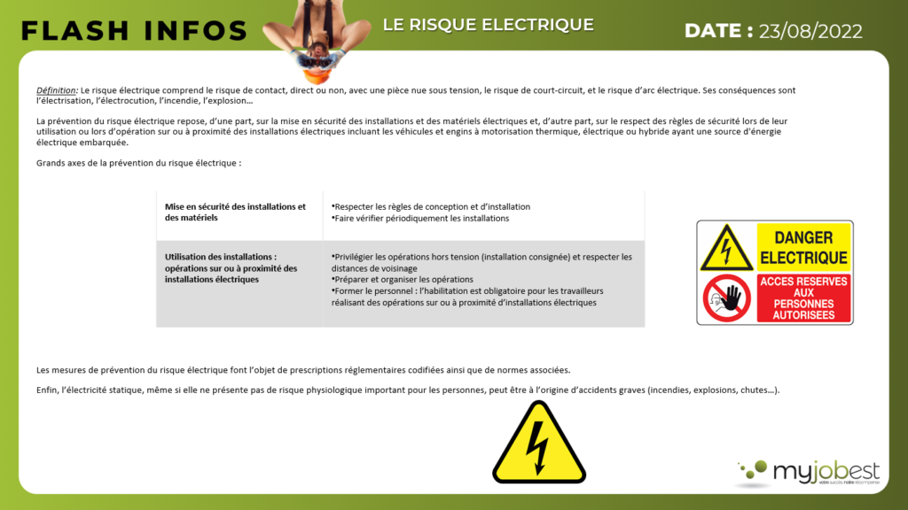 flash infos sst risque électrique